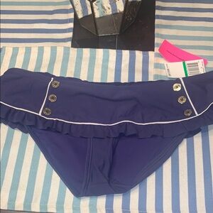 Betsey Johnson Navy Blue Bikini Bottom